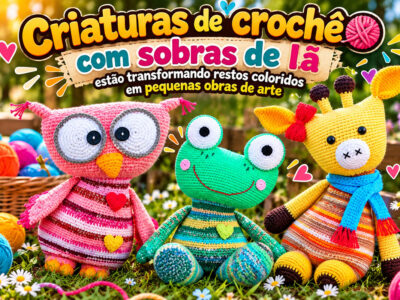 Criaturas de crochê com sobras de lã estão transformando restos coloridos em pequenas obras de arte (23 fotos)