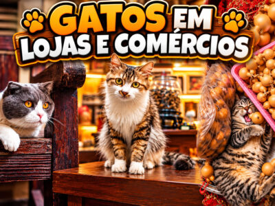 Gatos em lojas e comércios transformam cenas comuns em momentos cheios de personalidade (26 fotos)